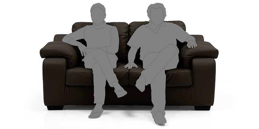 Tribunal Leather Sofa (Chocolate)